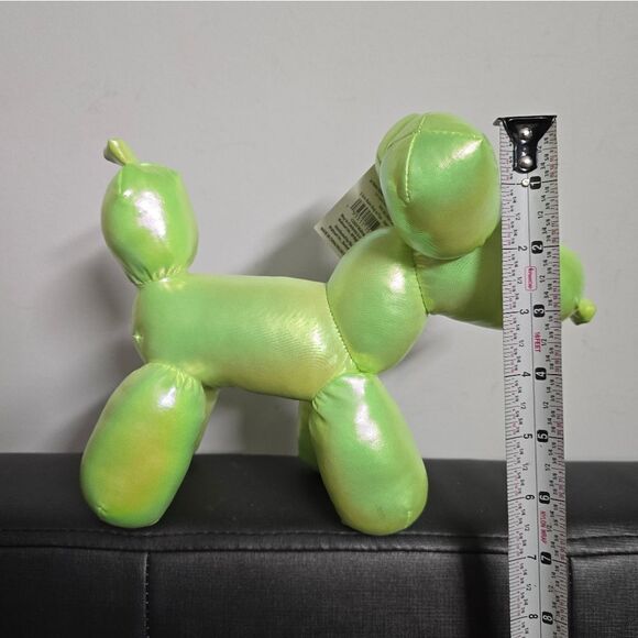 Neon Green Halloween Balloon Dog Plush Stuffed Animal 8” Long Cute - Picture 7 of 8
